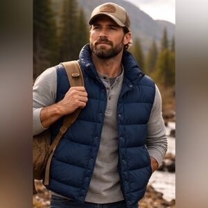 Cabela’s Premier Northern Goose Down Puffer Vest | XL | Navy | 550 Fill